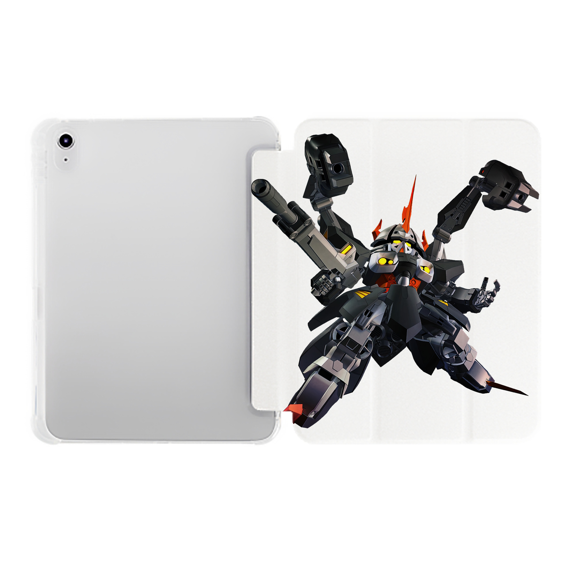 （画像用） 機動戦士ガンダム Mobile Suit Gundam IPad ケース ペン収納付き 三つ折りスタンド PUレザー×シリコン 対応機種9.5/10.5/10.9インチ